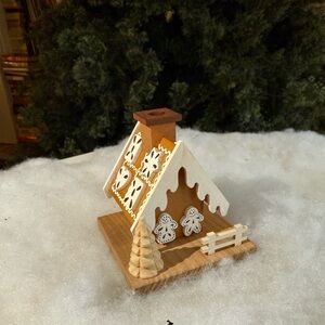 Tiny gingerbread house incense burner
